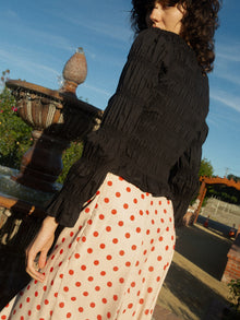 Rue Smocked Long Sleeve | Black