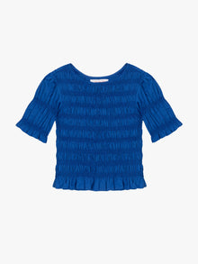 Sienna Smocked Top | Cobalt