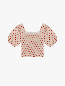 Toni Smocked Puff Sleeve Top | Scarlett Dot