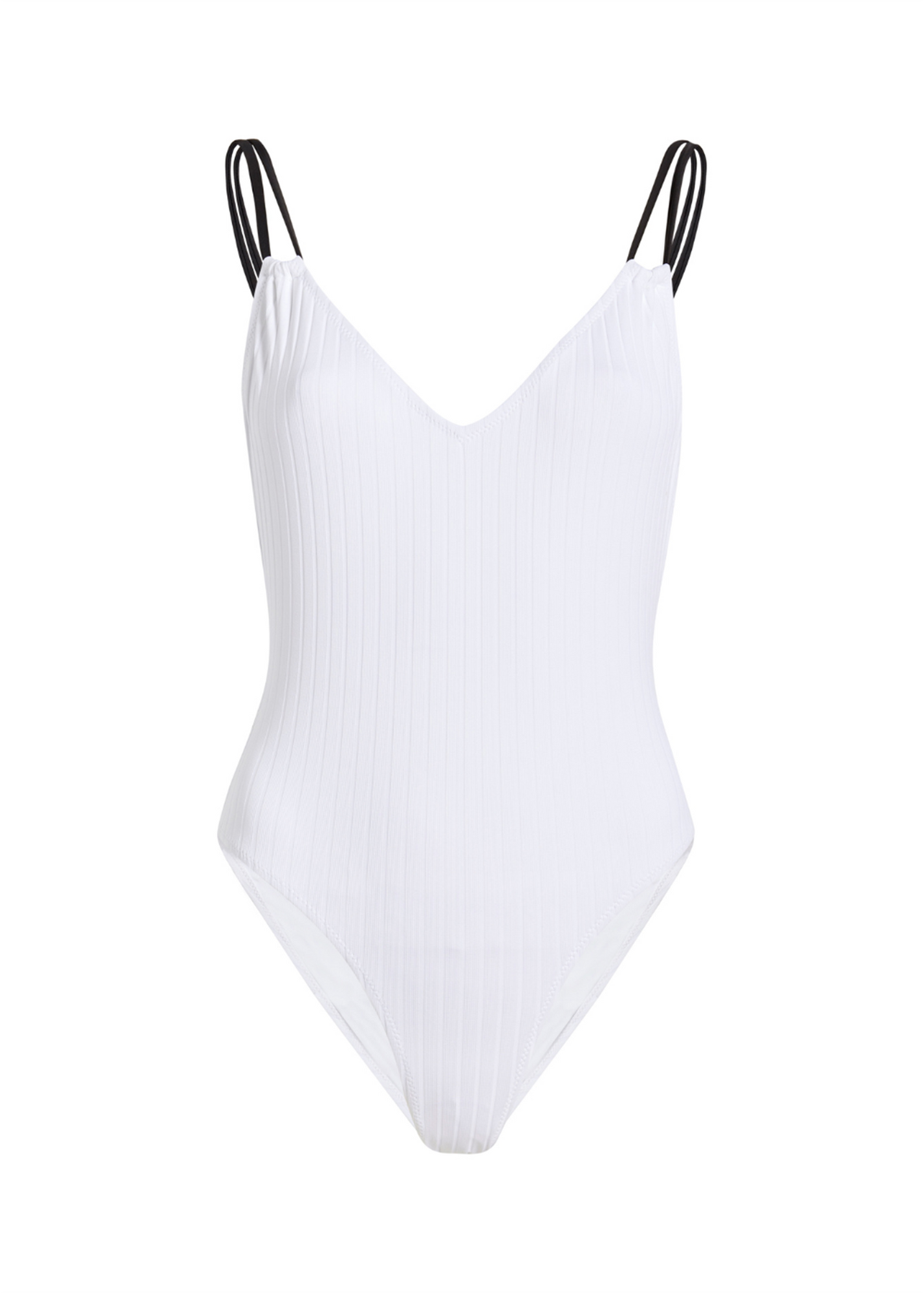 Women | Lynn Ribbed One Piece | Optic White/Noir