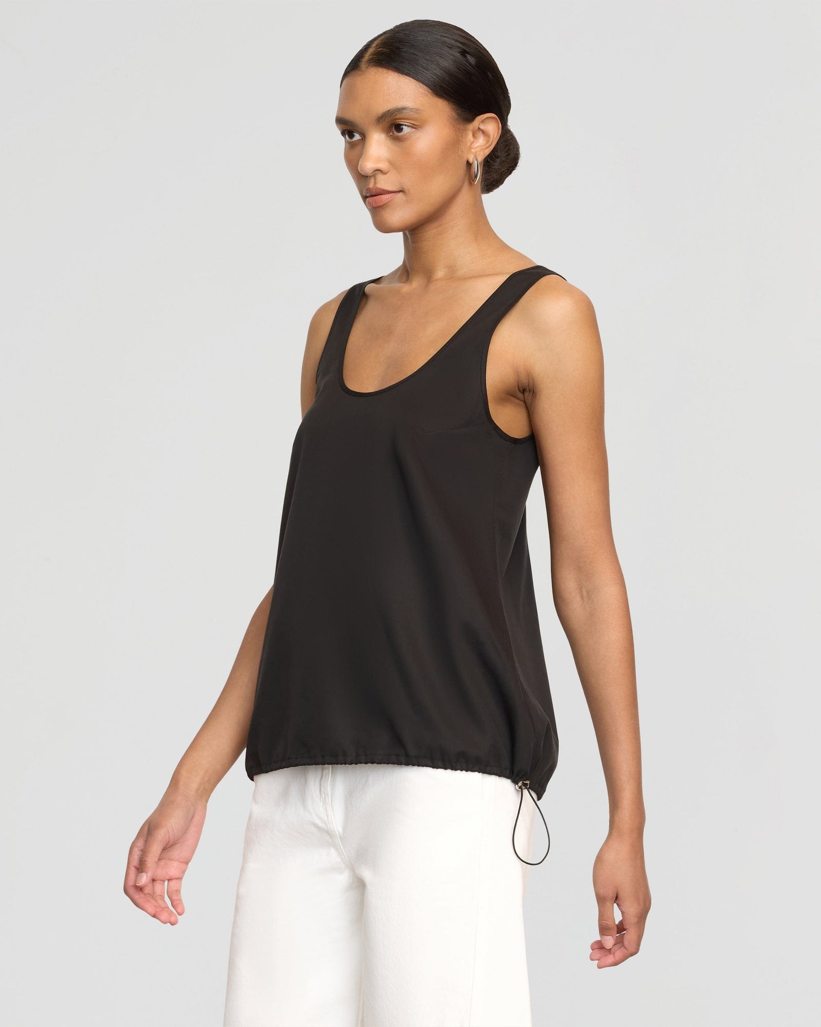 Vanessa | Miller Drawstring-Hem Tencel-Blend Tank in Size Small