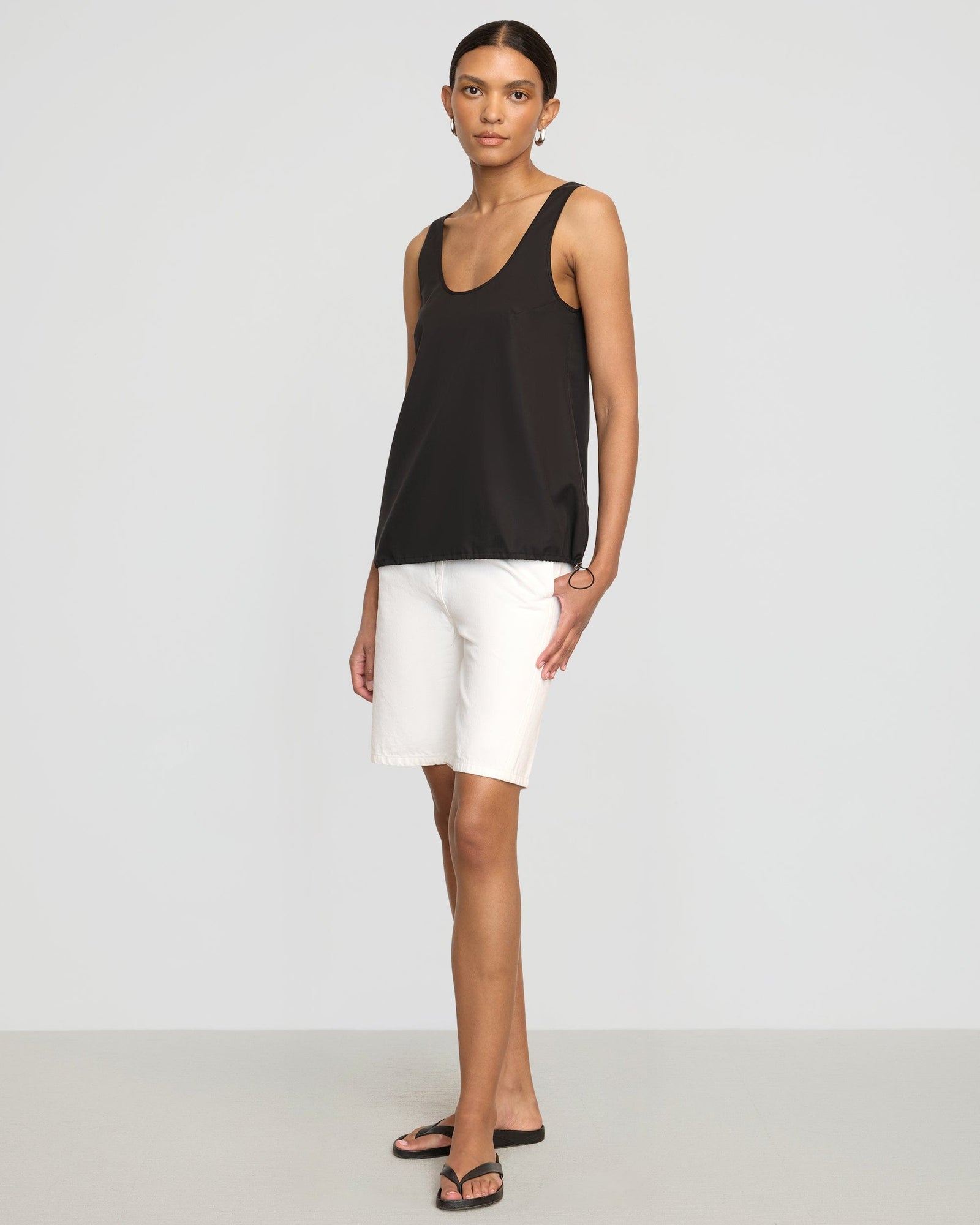 Vanessa | Miller Drawstring-Hem Tencel-Blend Tank in Size Small
