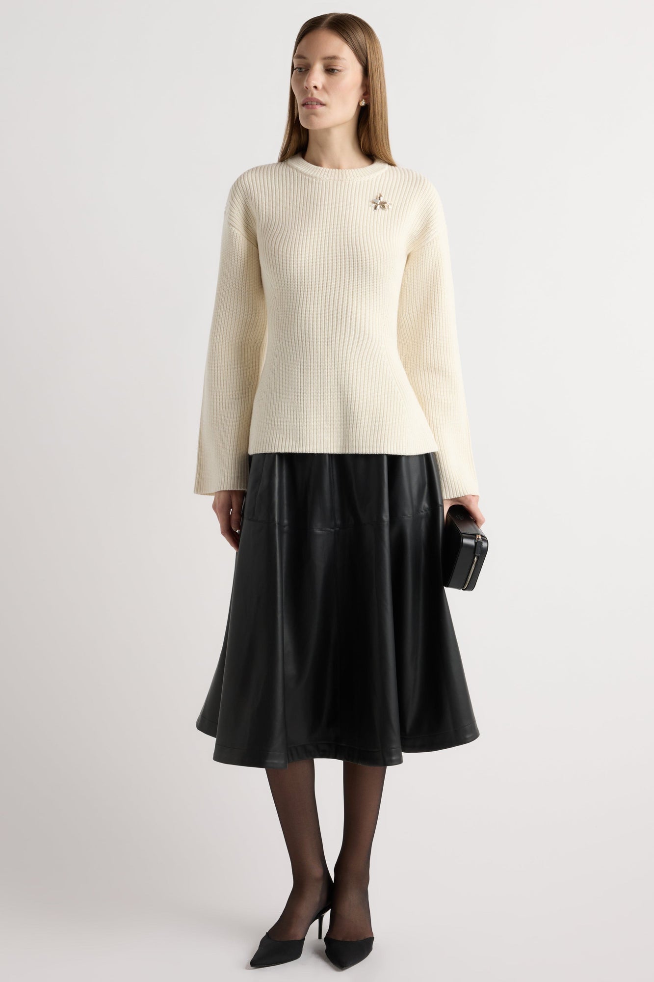 Marije | Minali Ribbed Sculpted Sweater in Size Small