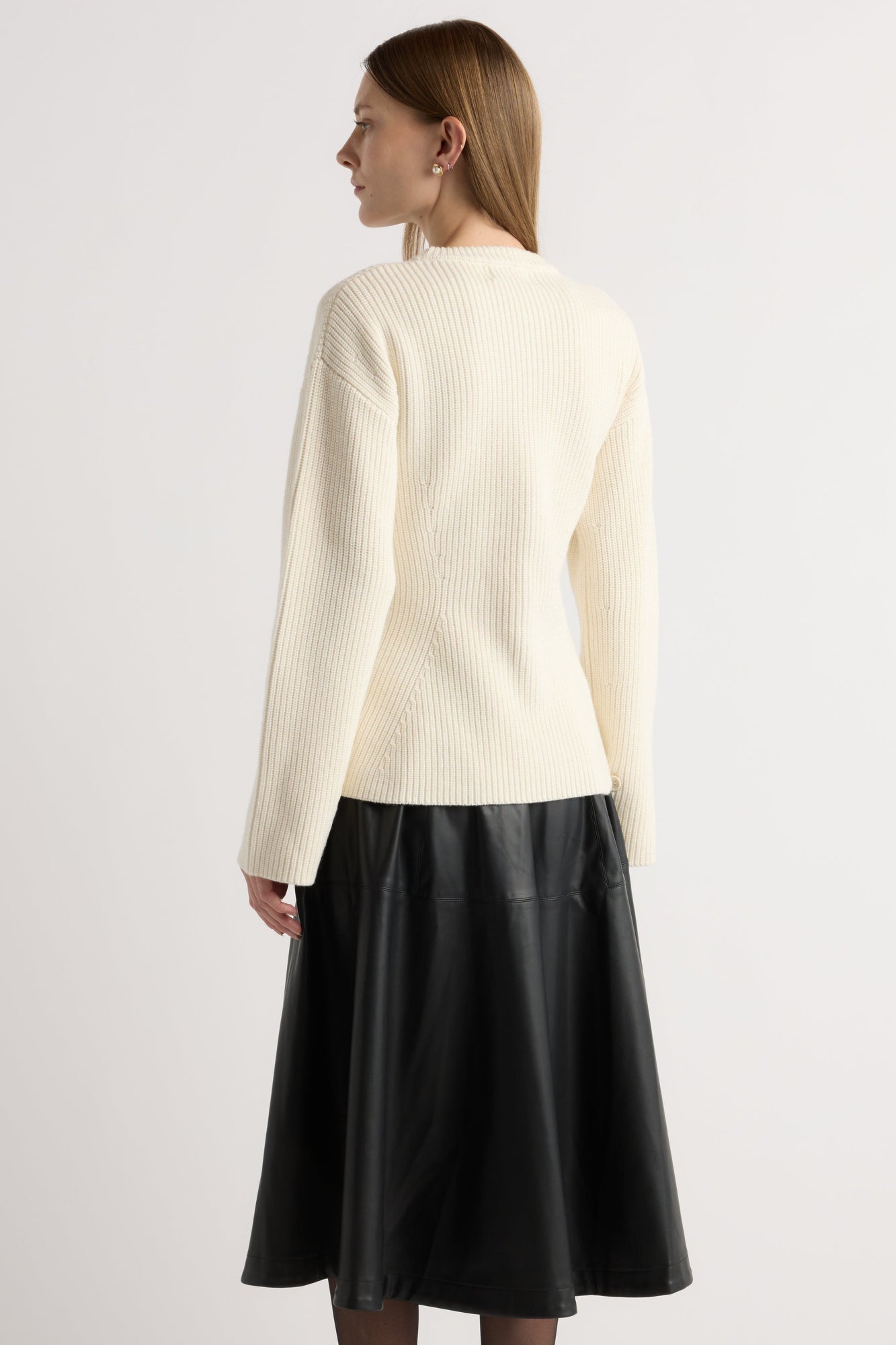 Marije | Minali Ribbed Sculpted Sweater in Size Small