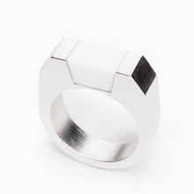 Syd Ring | Sterling Silver | White Agate
