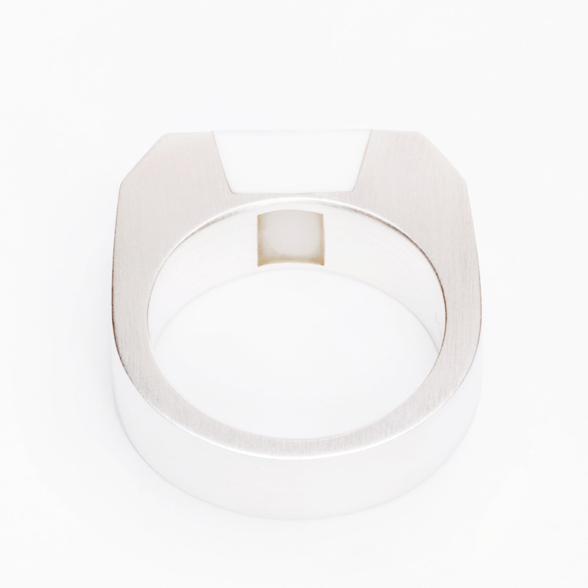Syd Ring | Sterling Silver | White Agate