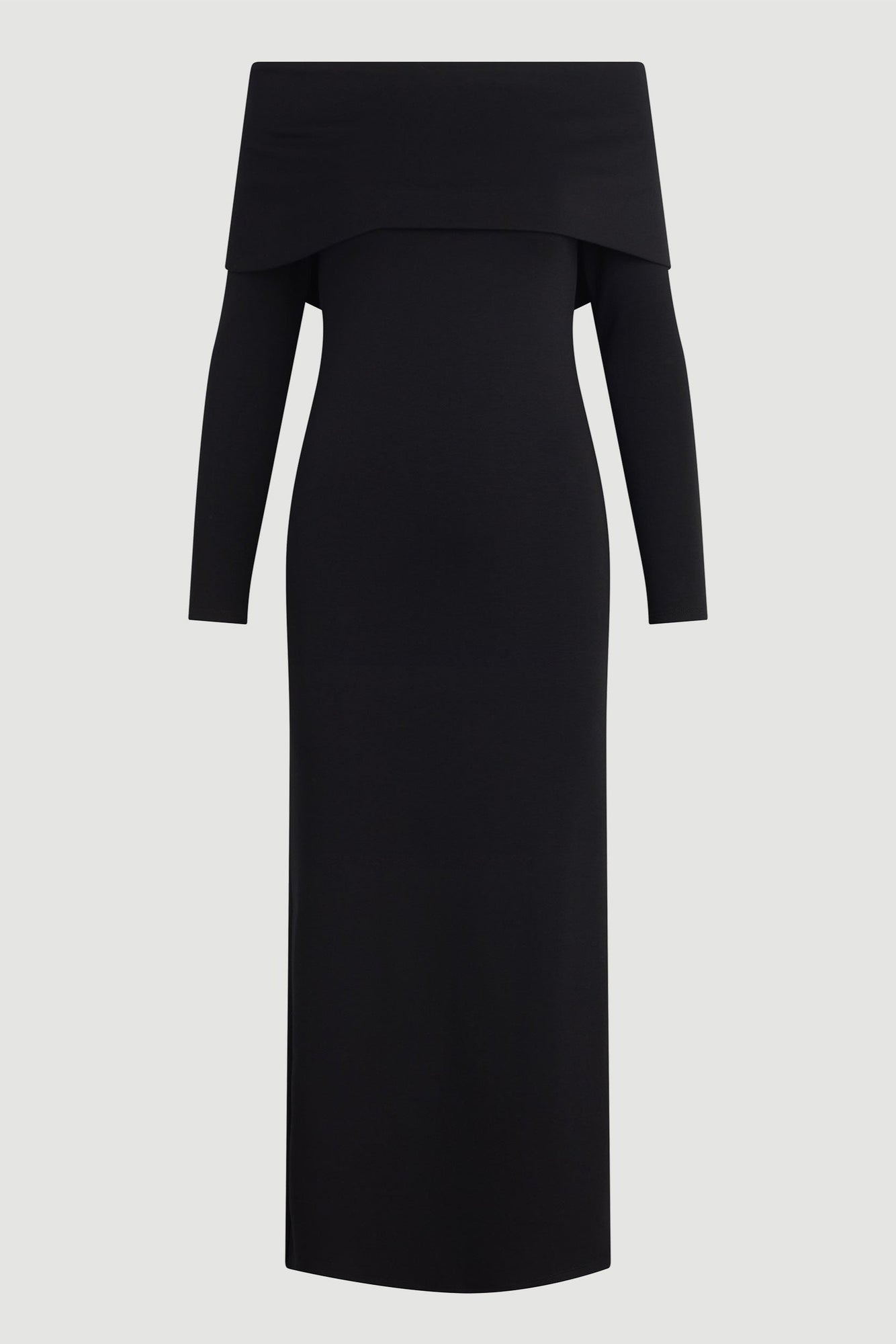 Kelsey | Morgan Split Foldover Jersey Dress in Size Small - Flat