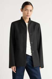 Charlotte | Myanna Tailored Wool-Blend Blazer in Size Small