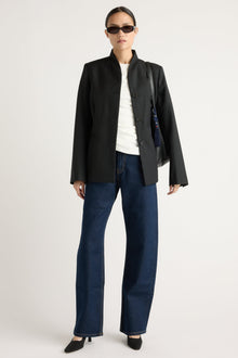 Charlotte | Myanna Tailored Wool-Blend Blazer in Size Small