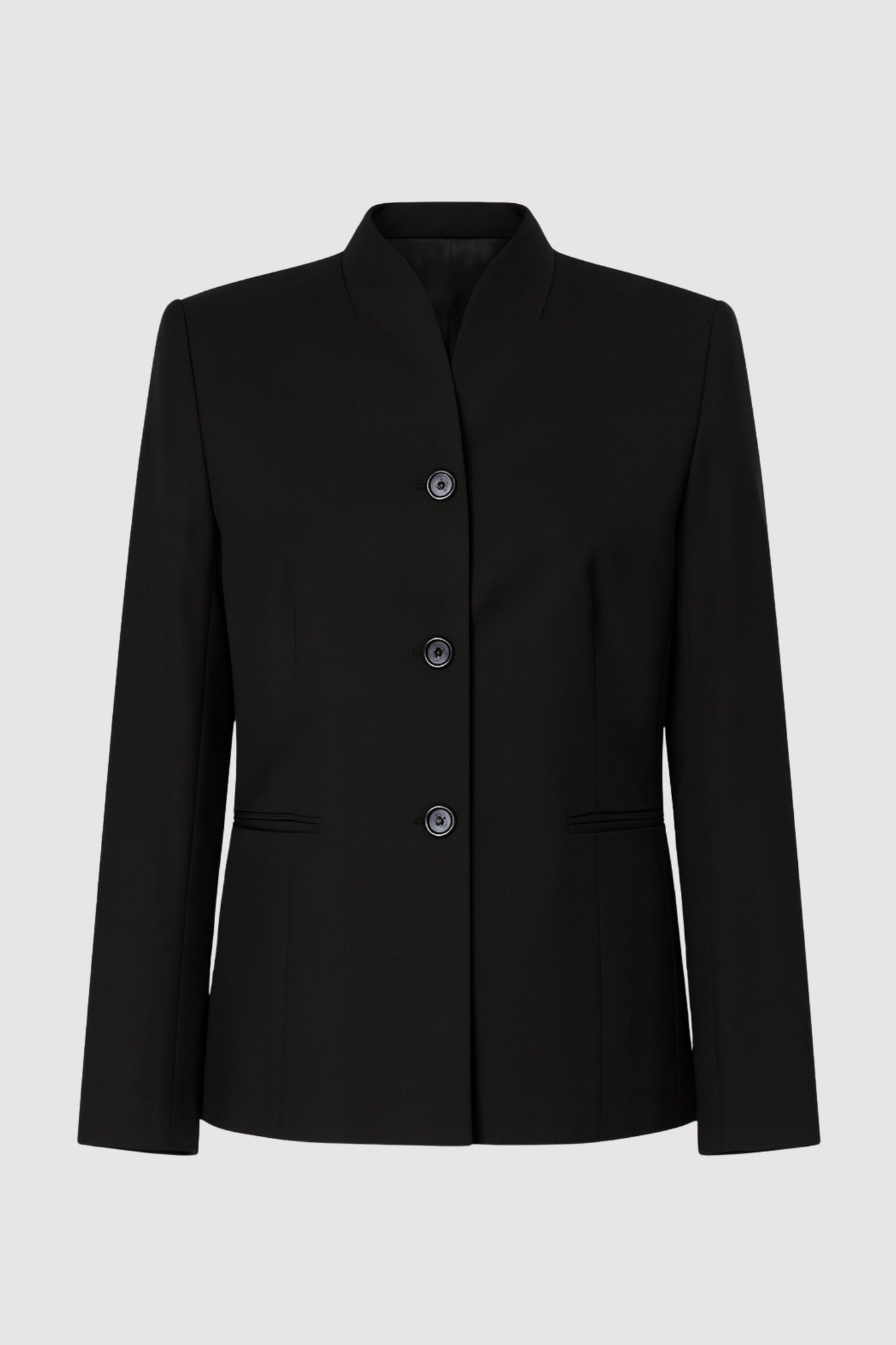 Charlotte | Myanna Tailored Wool-Blend Blazer in Size Small - Flat