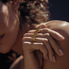 Binary Ring | Recycled Brass | Matte Black