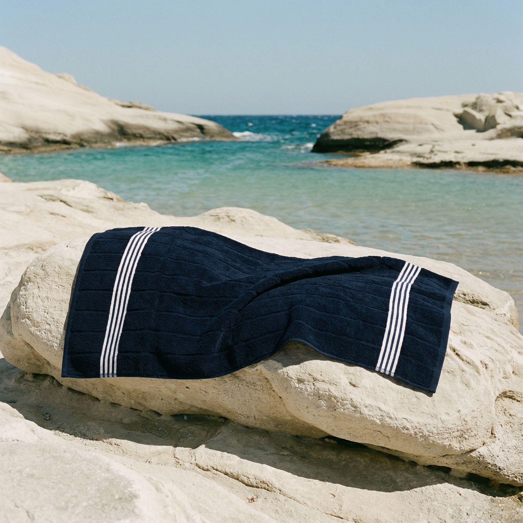 Nautilus Australian Cotton Towels | Navy/White