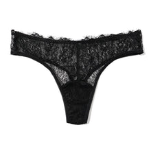 Sheer Seduction Natural Rise Thong | Black