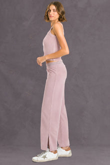 Women | Vintage Boxer Split Leg Sweatpant | Mauve
