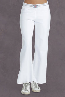 Women | Vintage Boxer Split Leg Sweatpant | White