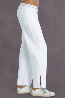 Women | Vintage Boxer Split Leg Sweatpant | White