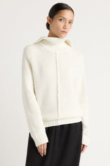 Charlotte | Petra Oversized Textured-Knit Sweater in Size Small