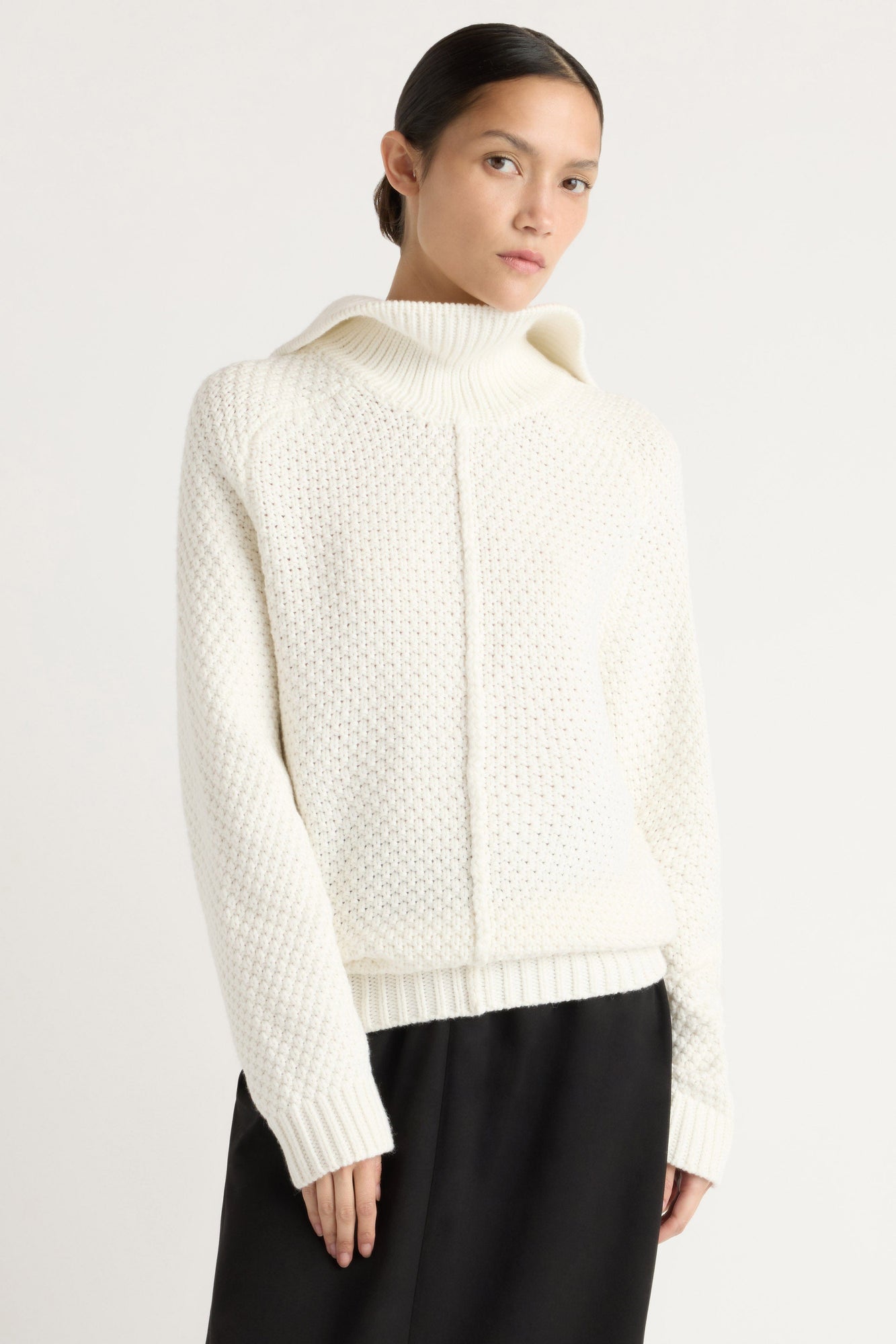 Charlotte | Petra Oversized Textured-Knit Sweater in Size Small