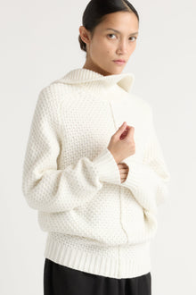 Charlotte | Petra Oversized Textured-Knit Sweater in Size Small