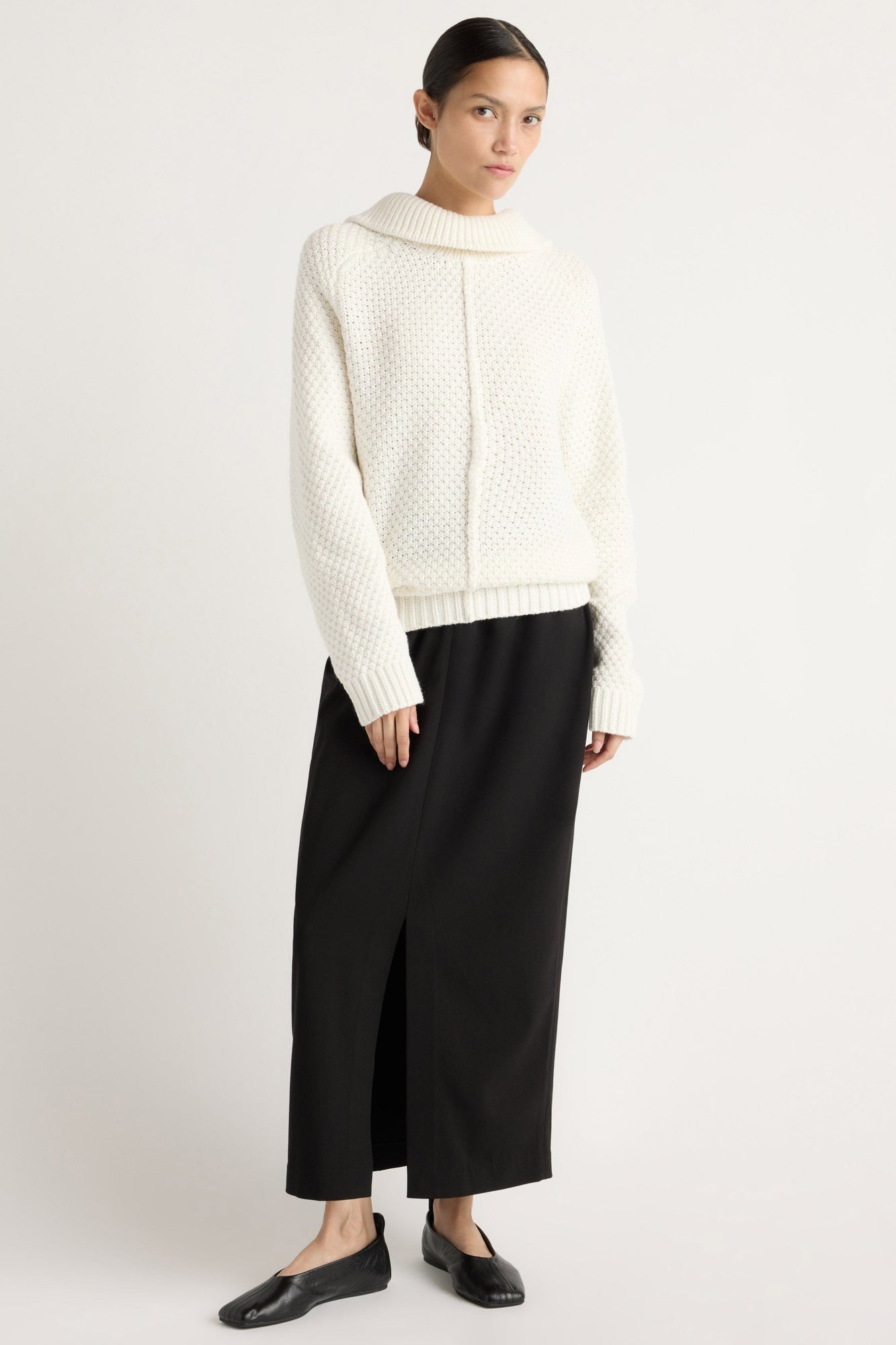 Charlotte | Petra Oversized Textured-Knit Sweater in Size Small