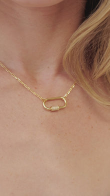 Melrose Necklace | Clear Crystal | 14K Gold Plated