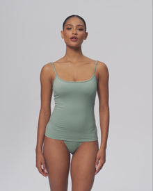 Thin Strap Tank Top | Oat Milk