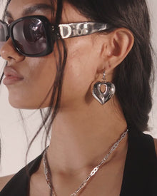 The Corazon Statement Hoops | Silver