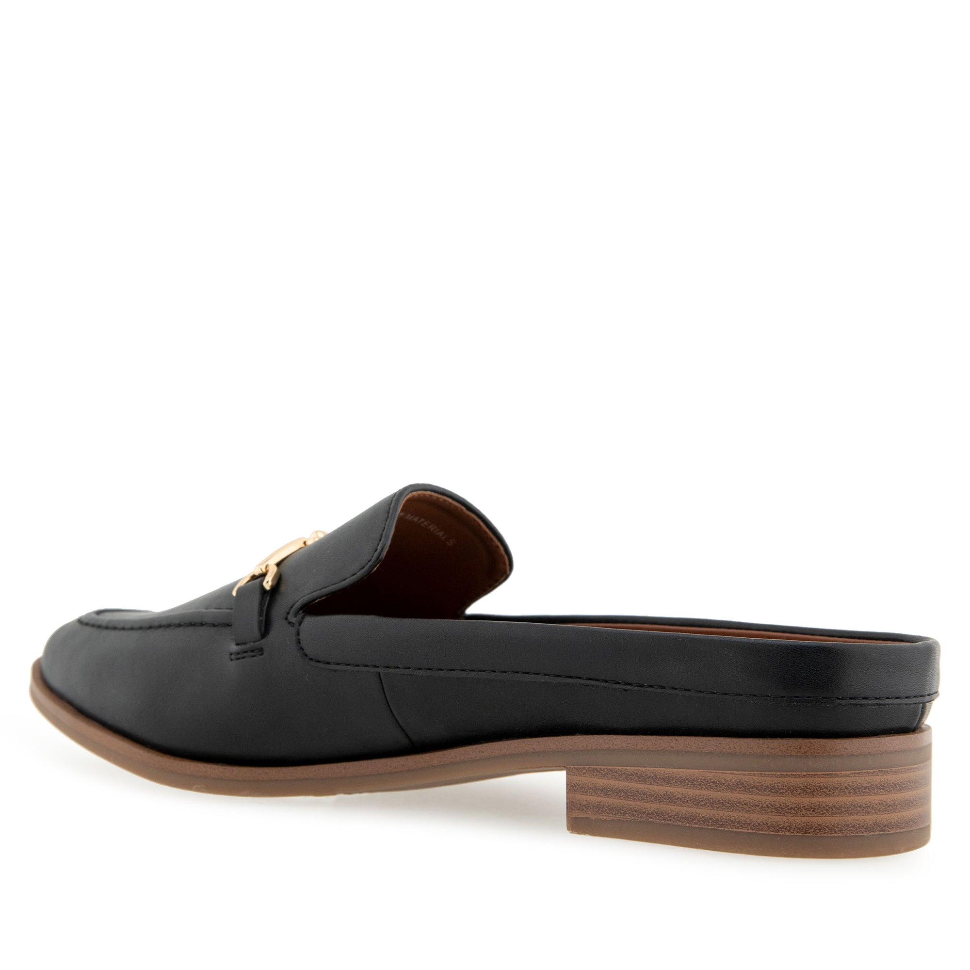 Erik Tailored Mule | Black Faux Calf