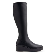 Cecina Boot Platform | Black Faux Leather