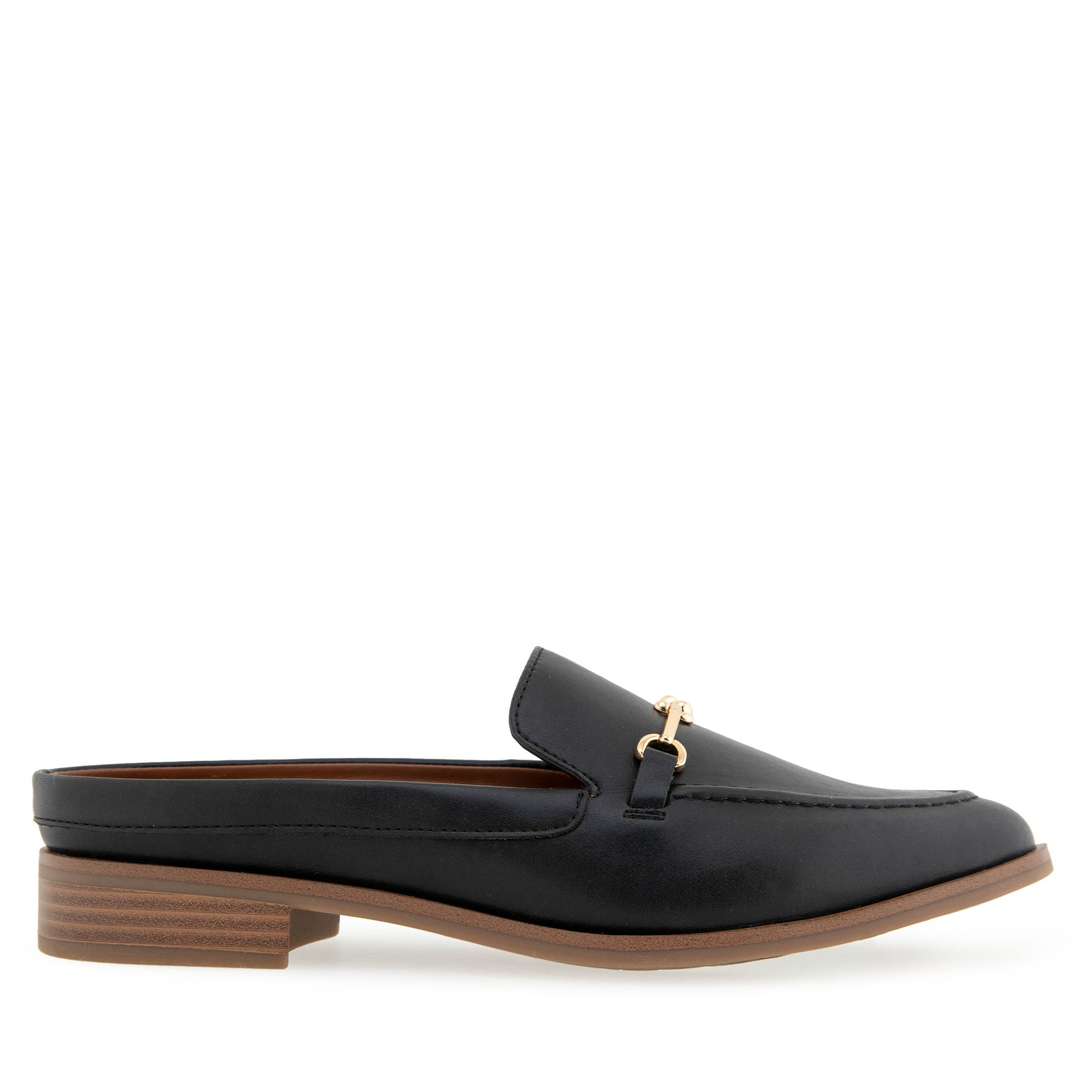 Erik Tailored Mule | Black Faux Calf