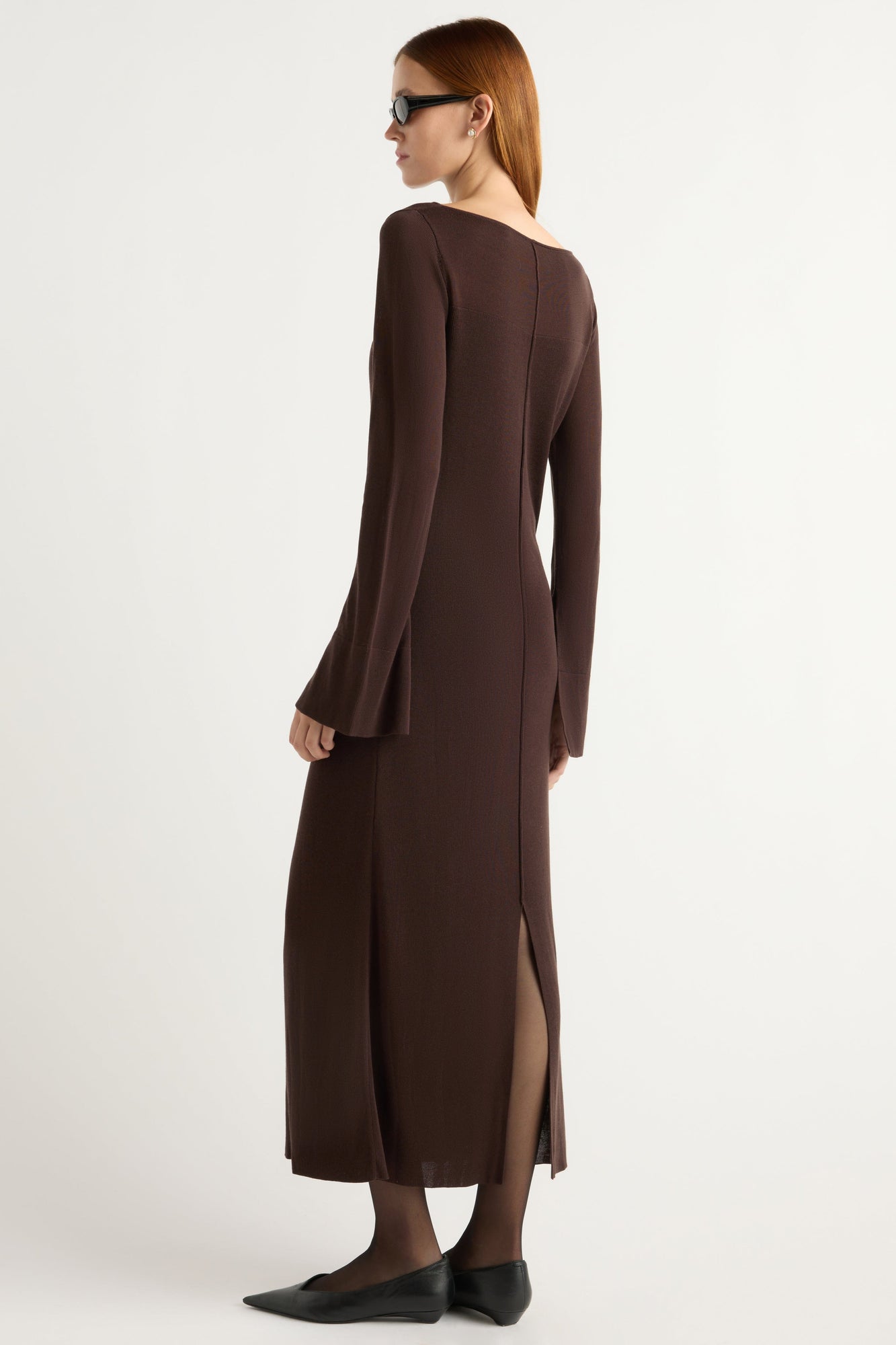 Kelsey | Rosalynn Semi-Sheer Tencel-Blend Knit Dress in Size Small