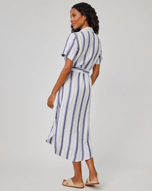 Rounded Hem Maxi Skirt Dress | Coastal Ombre Stripe