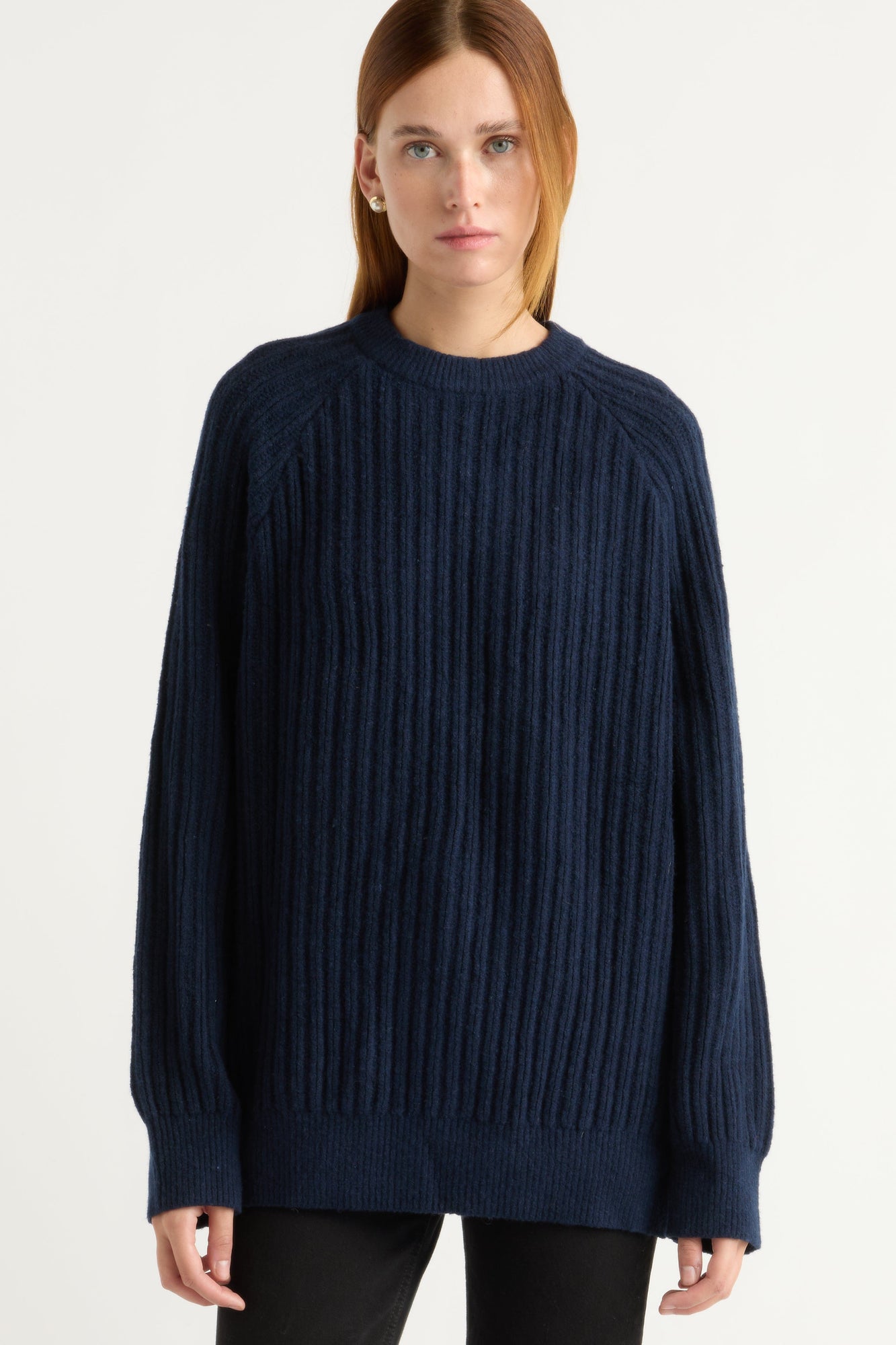 Kelsey | Roylene Ribbed Boyfriend Sweater in Size Small