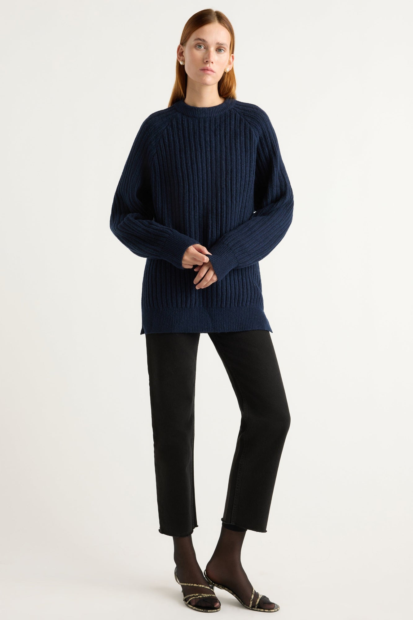 Kelsey | Roylene Ribbed Boyfriend Sweater in Size Small
