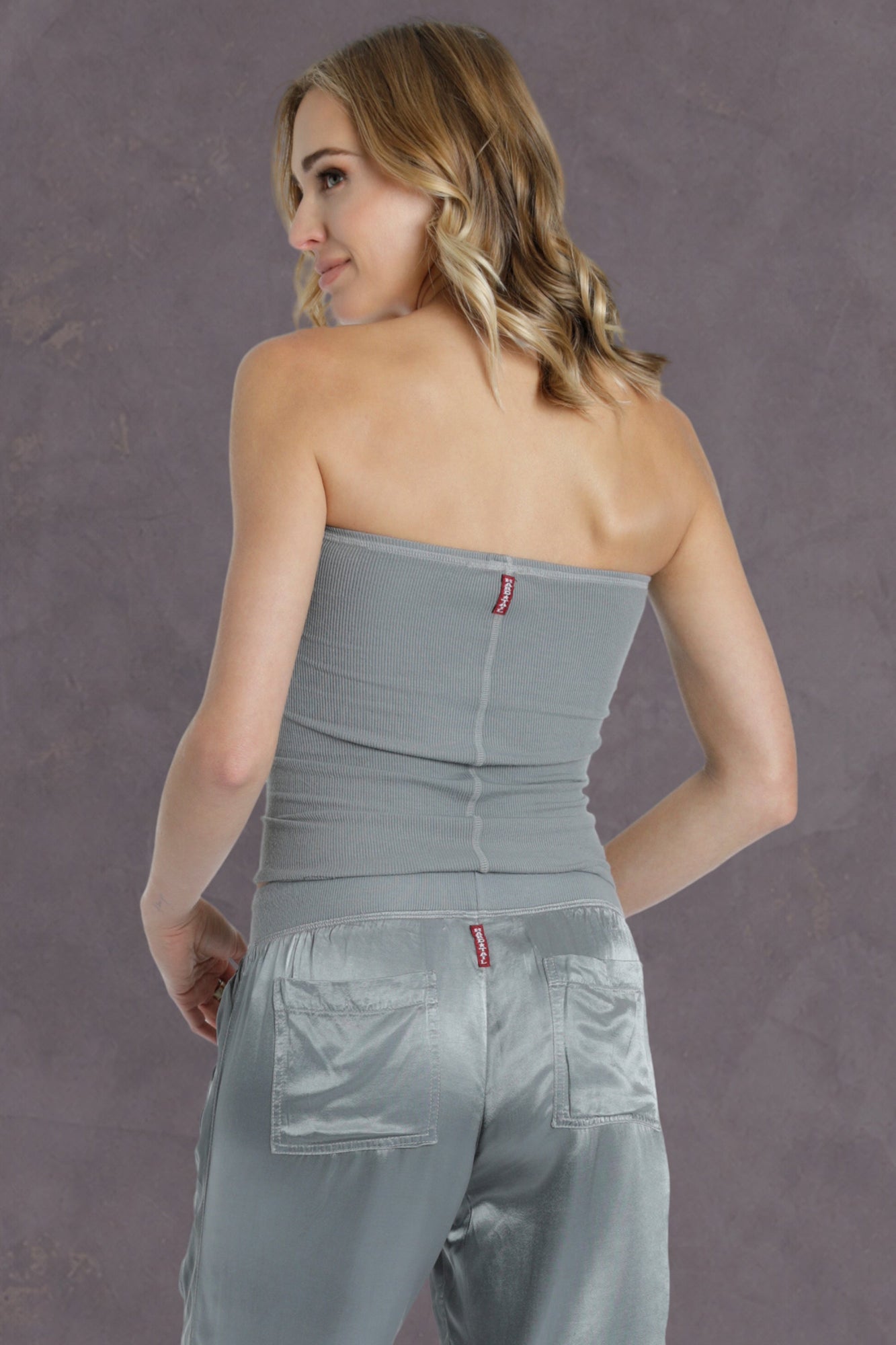 Women | Ribbed Tube Top | Nickel