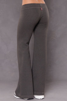 Women | Sherpa Drawstring Flare Sweatpant | Heather/Olive