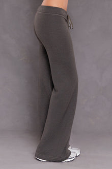 Women | Sherpa Drawstring Flare Sweatpant | Heather/Olive