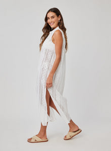 Side Slit Duster Dress | Off White