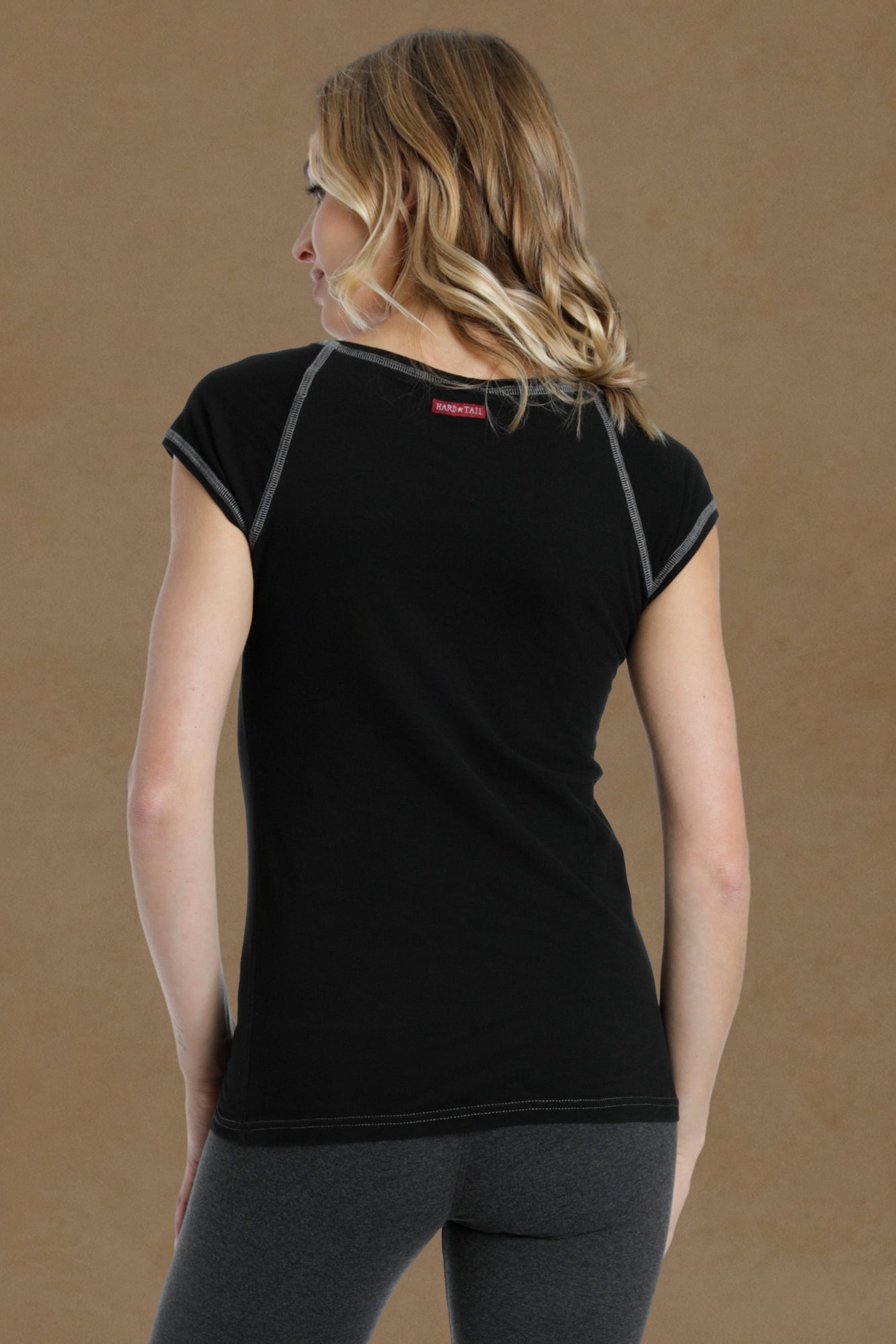 Women | Split Crew Muscle Vintage Tee | Black