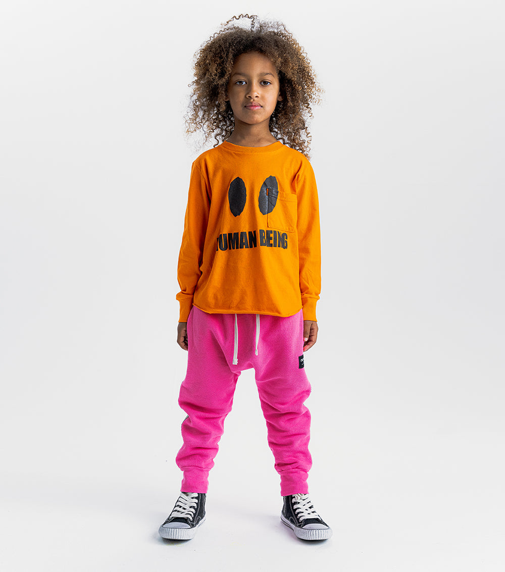 Girl | Mini Bolts Baggy Pants | Hot Pink