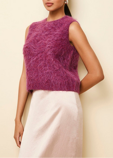 Womens | Carmella Alpaca Blend Sweater Vest | Magenta