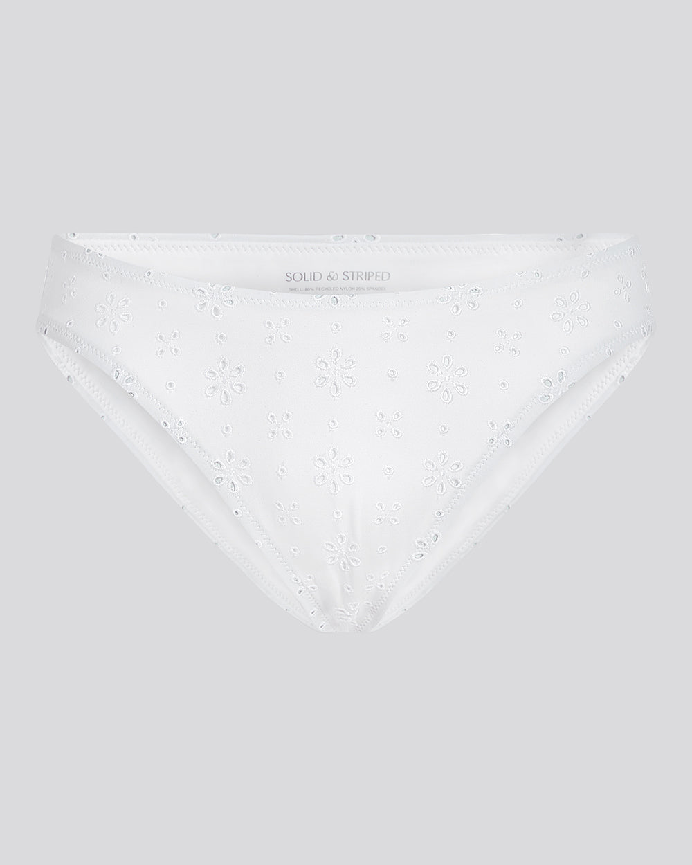 The Daphne Eyelet Bikini Bottom - Solid & Striped