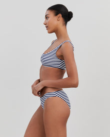 The Elle Ribbed Bikini Bottom - Solid & Striped