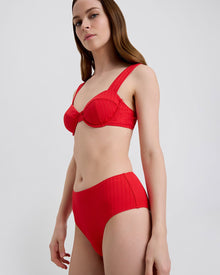 The Lilo Ribbed Bikini Top - Solid & Striped