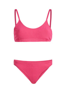 The Rachel Ribbed Bikini Bottom - Solid & Striped