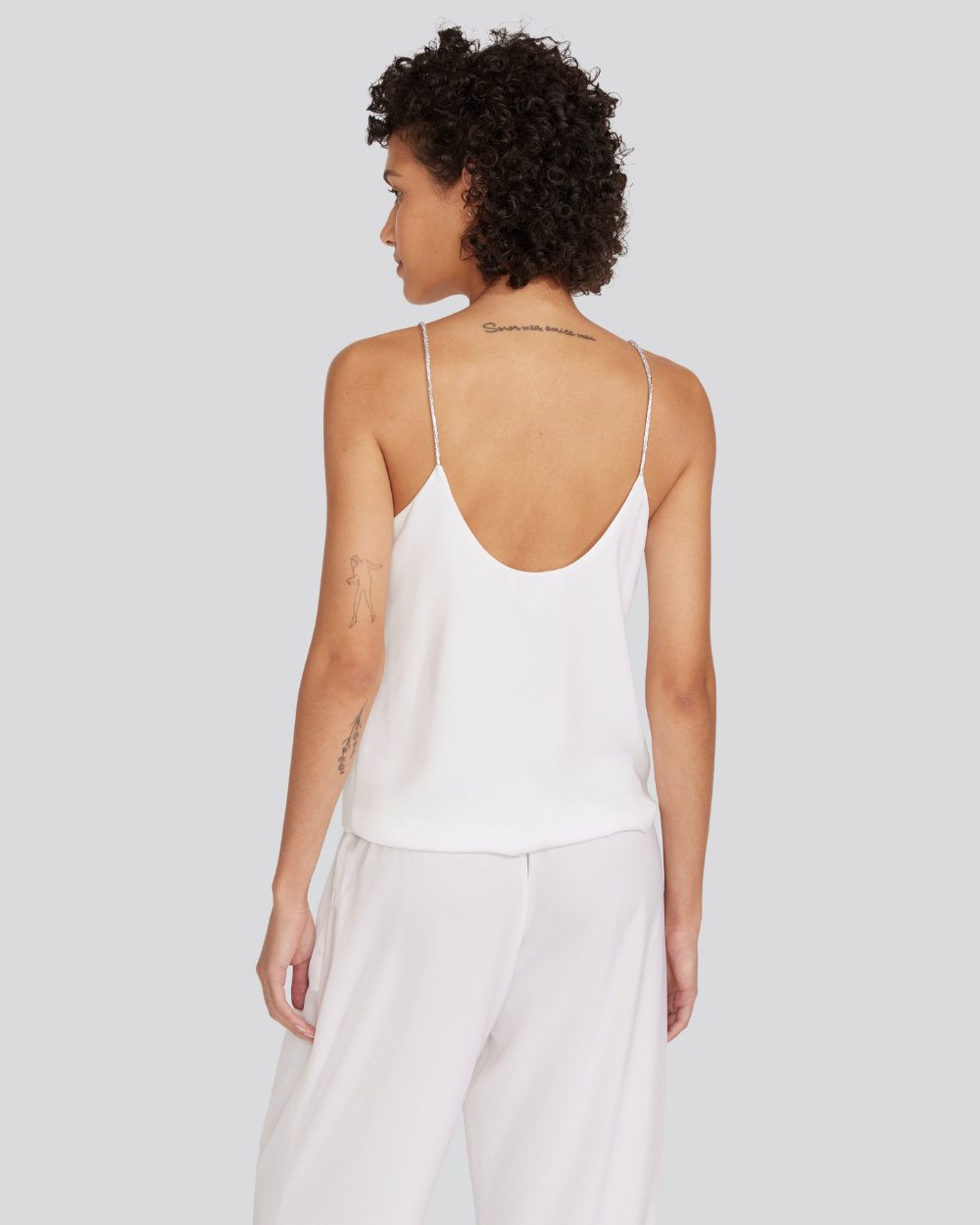 The Rosetta Rhinestone Camisole - Solid & Striped