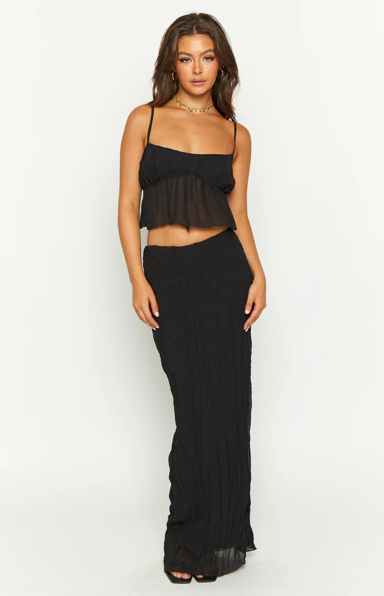 The Moment Maxi Skirt | Black