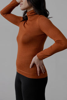T Neck Pullover | Rust