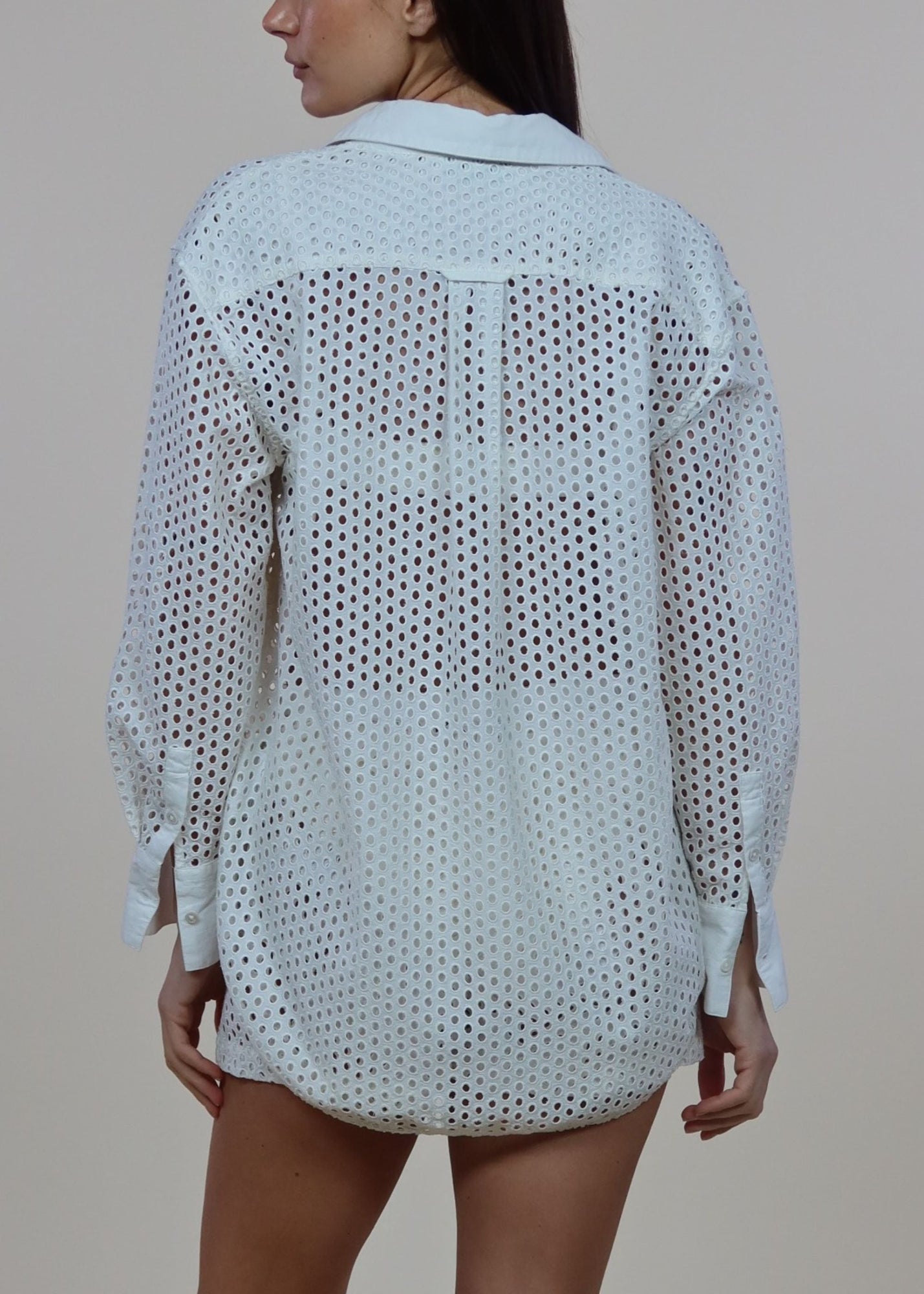 Bronte Button Down Shirt Baby Eyelet Brule - Solid & Striped