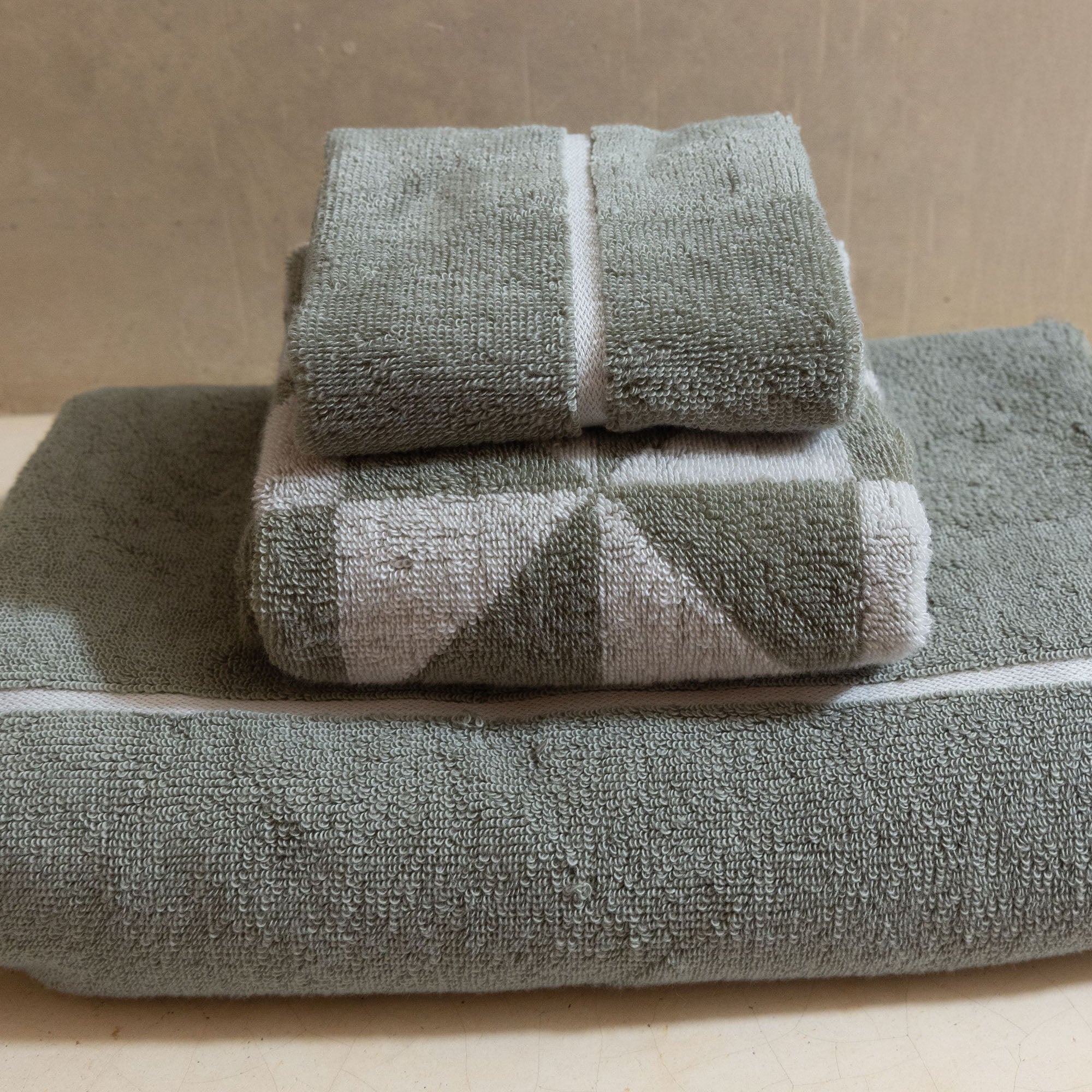 Deia Australian Cotton Towels | Sage/Ecru